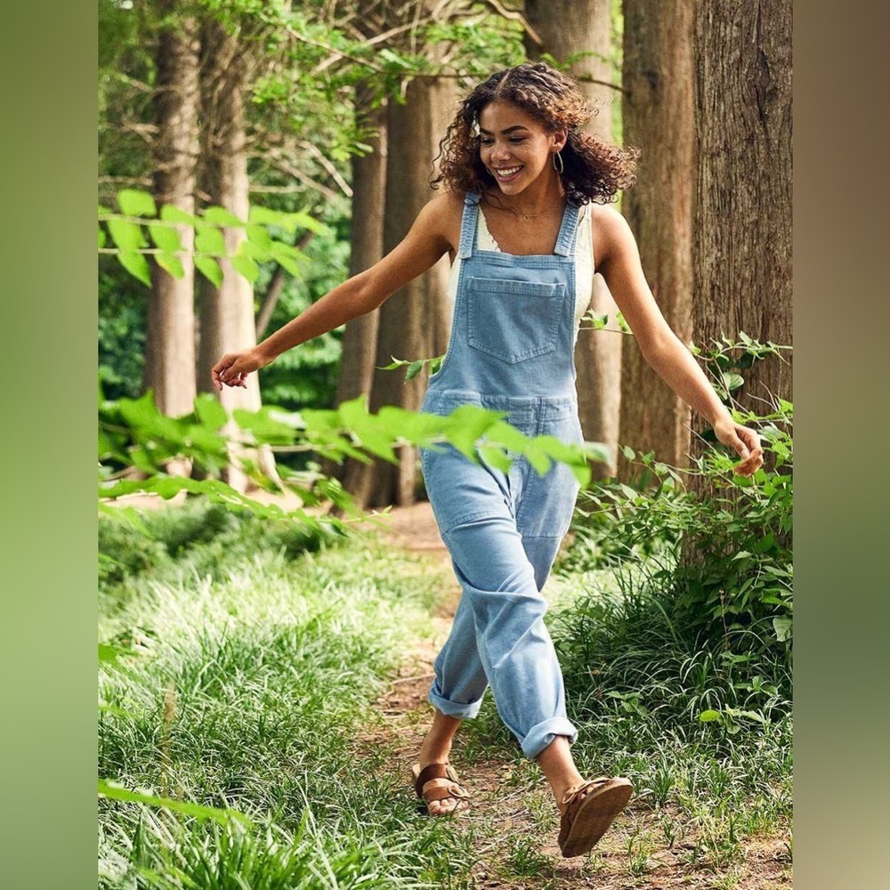 Aerie Werk & Play Corduroy Overalls Cloudy Blue / Size XS - Picture 1 of 16